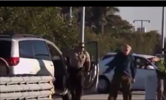 Police Taser Elderly Man Holding His Hands Up